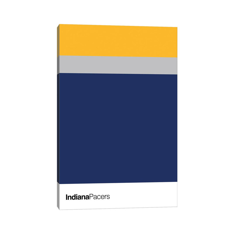 Indiana Pacers Basketball by Avesix - Wrapped Canvas Print, 20.32 cm H x 30.48 cm W