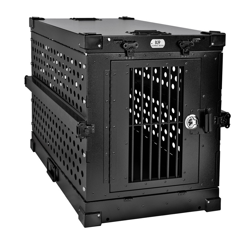 K9 Kennel Boss Dog Crate, Black, 29" H x 25.25" W x 35.75" D