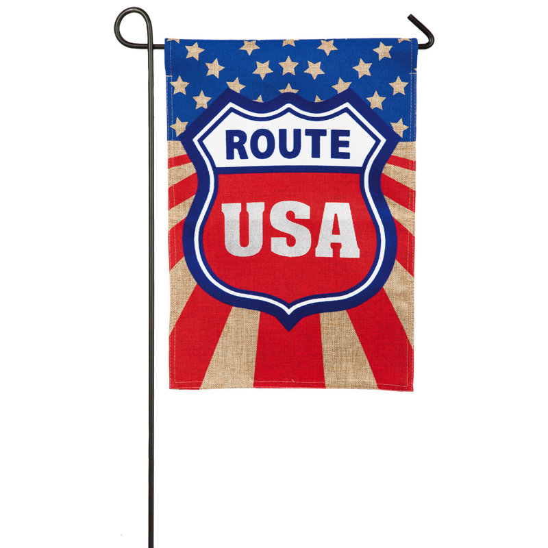 Drapeau de jardin route usa