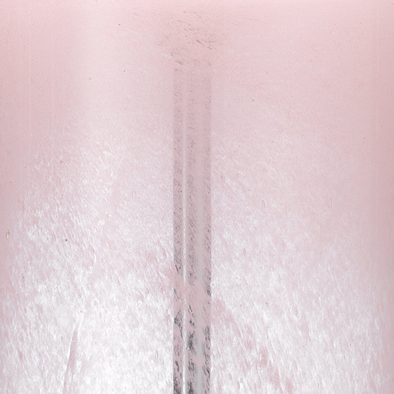 Pink Glass Table Lamp with White Linen Shade