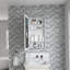 Surface Frameless Mirror Medicine Cabinet, Beveled Mirror Edges Bathroom Medicine Cabinet, Left Opening Door-1209977693