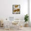 Art abstrait sur toile de coquelicots argentés et dorés par Studio W-71354274-71354276