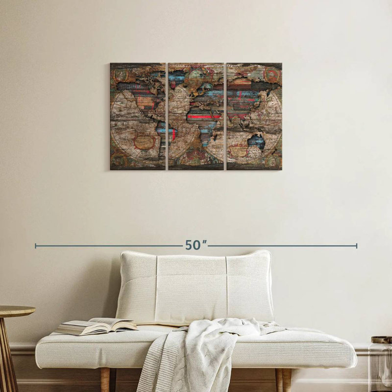 Aliaz Distress World, 20" H x 33" W