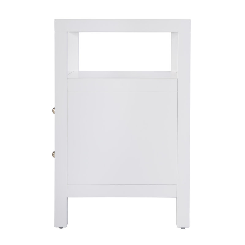 Nora 2-Drawer Nightstand, Smooth White