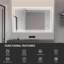 Miroir de salle de bain ultra lumineux à DEL à l'avant et à l'arrière avec miroir mural, verre trempé, 3 couleurs, intensité variable et antibuée, avec garantie UL, RoHS, ETL et 3 ans-1371871197-1371871168