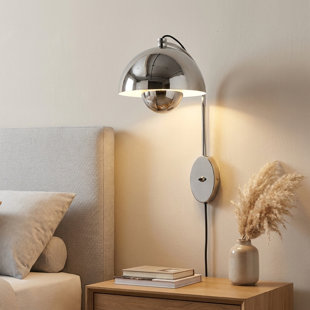 Modern Mid-century Flower Bud Wall Sconces Sleek Plug In Wall Light Fixtures For Bedroom