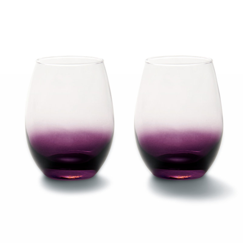 Verres à vin sans pied Talianna Ombre, Prune