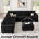 Velvet Ottoman Module With Storage For Modular Sofa Sectional Couch Rectangular Ottoman With Storage Ottoman Bench Footstool