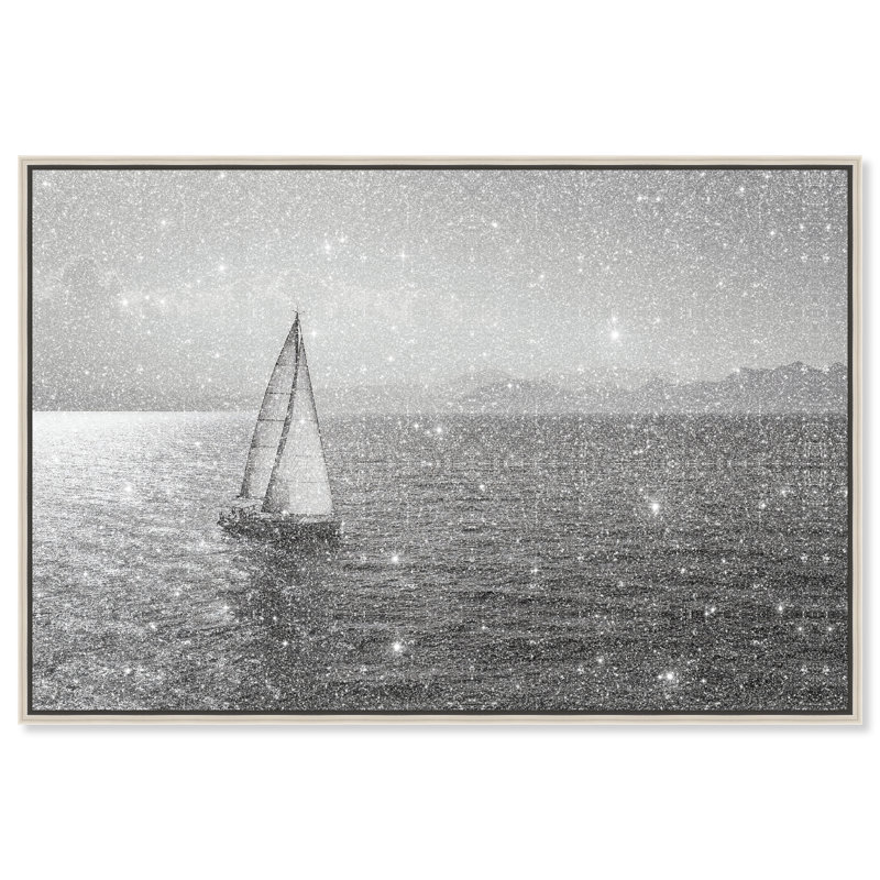 Edge Of Silence Print by Oliver Gal, 21"H x 31"W, Silver Floater Frame