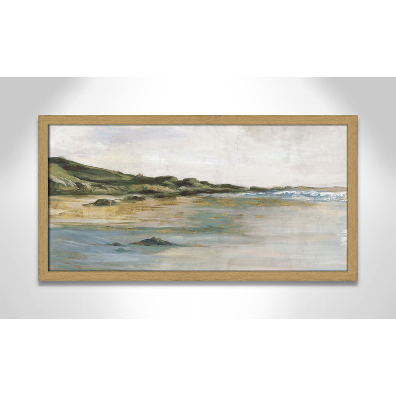 Impression «Tide’s Edge» par Casa Fine Arts, H 13 po x l 25 po x P 0,75 po, Reproduction encadrée sans passe-partout, Naturel