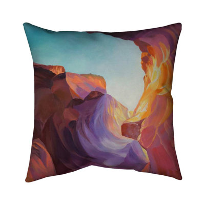 Antelope Canyon - Modern – Outdoor Throw Pillow with Insert, Weather-Resistant