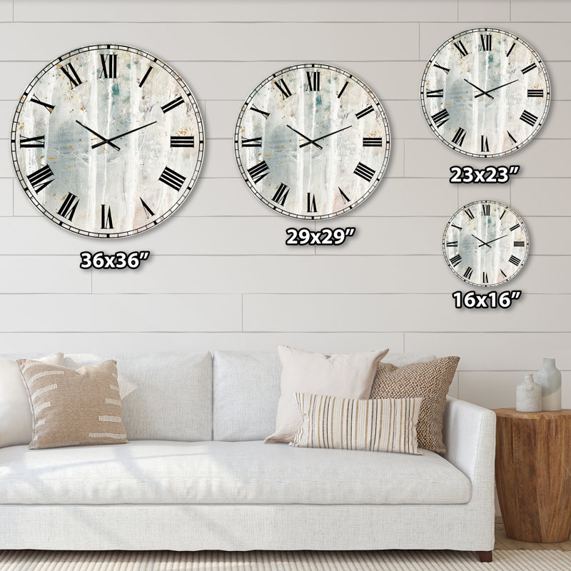 Horloge murale, décor de ferme de paysage forestier - Burkhart, promenade en forêt dans la forêt VI, Moyenne
