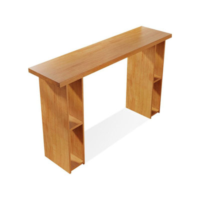 Burlywood Straight Solid Wood Bar Table