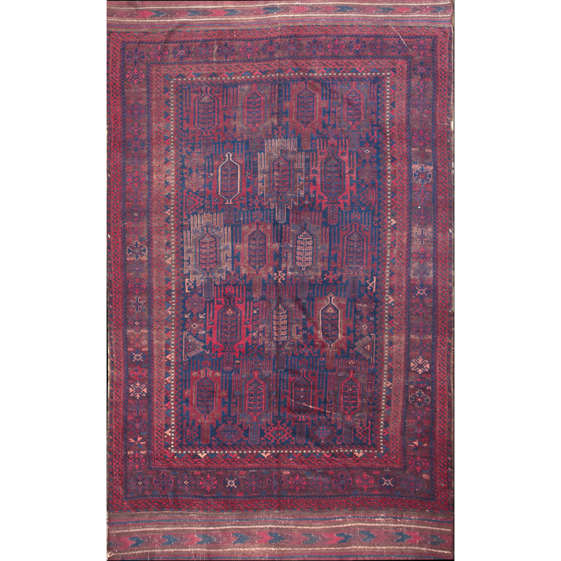 Blue Tribal Antique Late 19th Century Afghan Baluch Rug