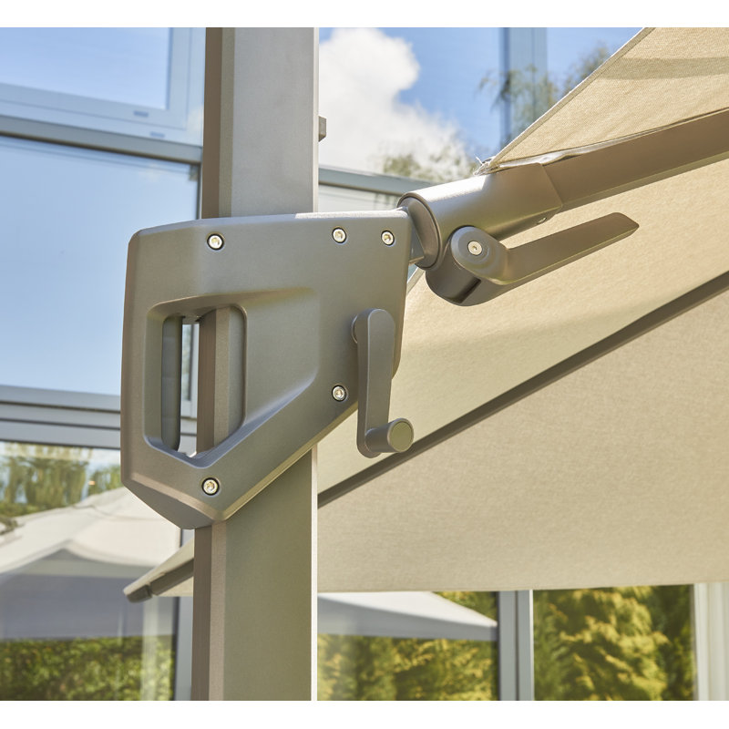 Pranet - Royce 3m Square Cantilever, Smoke Grey