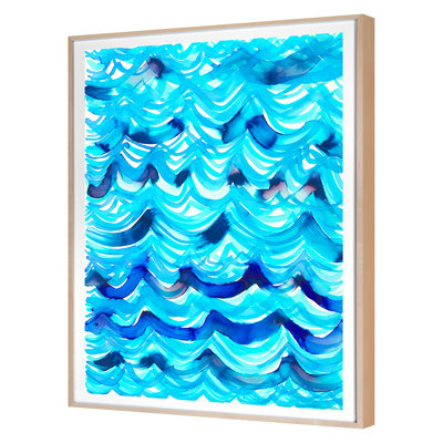 Printemps 2019, rivières larges encadrées sur papier par Hable Construction Print