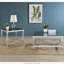 Chrome Square Tempered Mirror Acrylic Side End Table