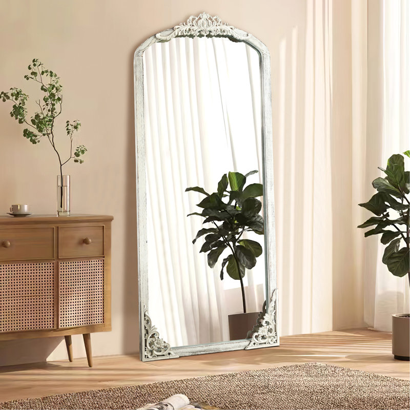 Miroir de salle de bain 69 po X30 po, Blanc antique
