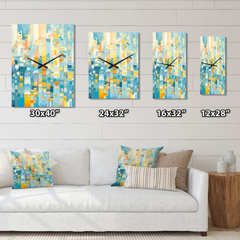 Kellerton - Horloge murale peinture abstraite, Petit