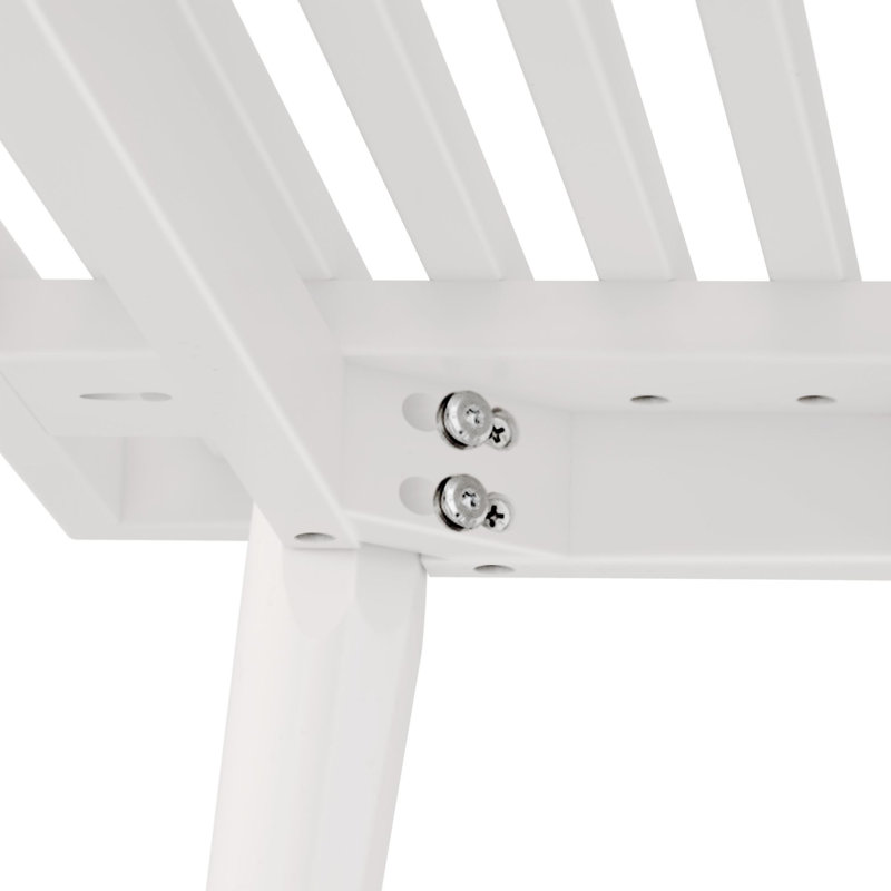 Banc en bois Levitus, Blanc, H 17,5 po x l 56,25 po x P 16,5 po