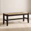  Banc de hall d'entrée en bois massif l 40 "avec siège en ruppie maritime Aston, noir-1885847027