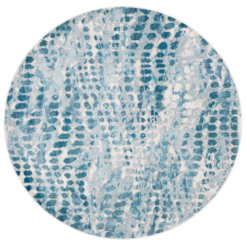 Malvina Performance Abstract Rug, Round 6'5"