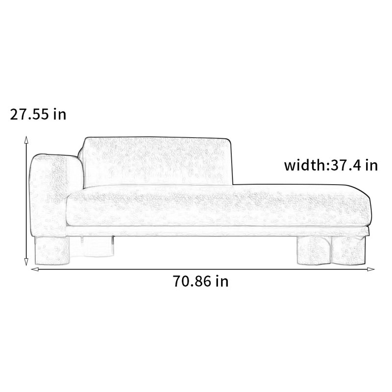 Comfortable stylish solid wood chair, Left Hand Facing