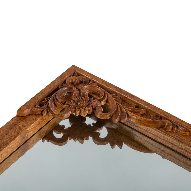 Miroir d'appoint mural Alexiyah, Caramel, 64,2 po x 21 po