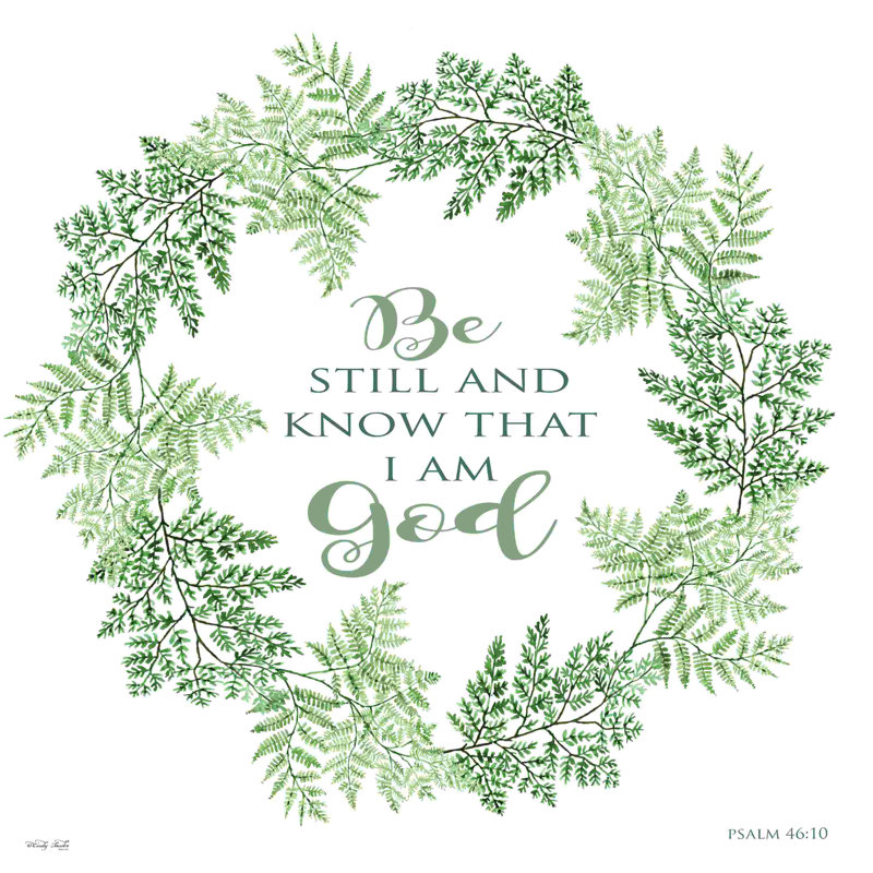 Be Still Wreath 2883791, H 20 po x l 20 po, Gold Single Picture Framed, Yes