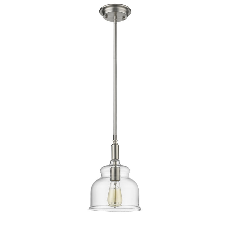 Dusek 1 - Light Brushed Nickel Single Pendant