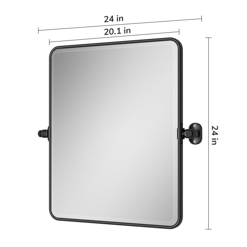 Miroir Parren, Noir mat, 24 po x 20 po