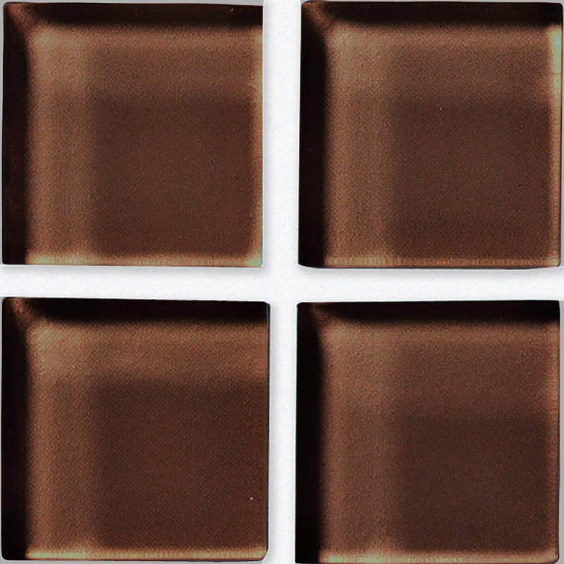 Torch Song 4'' W x 4'' L Glass Singular Tile, Cola