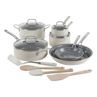 Batterie de cuisine antiadhésive en aluminium 14 pièces Martha Stewart