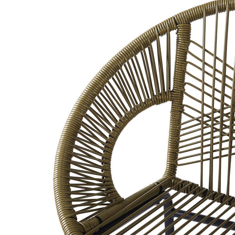 Faux patio, de 2, matériau en PE, conception ergonomique pour la détente, motif tissé élégant, cadre, facile à nettoyer et à utiliser dans des sièges confortables, différents espaces adaptés