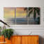Sunset Cove II - ensemble de 3 peintures sur toile tendue-1434362409