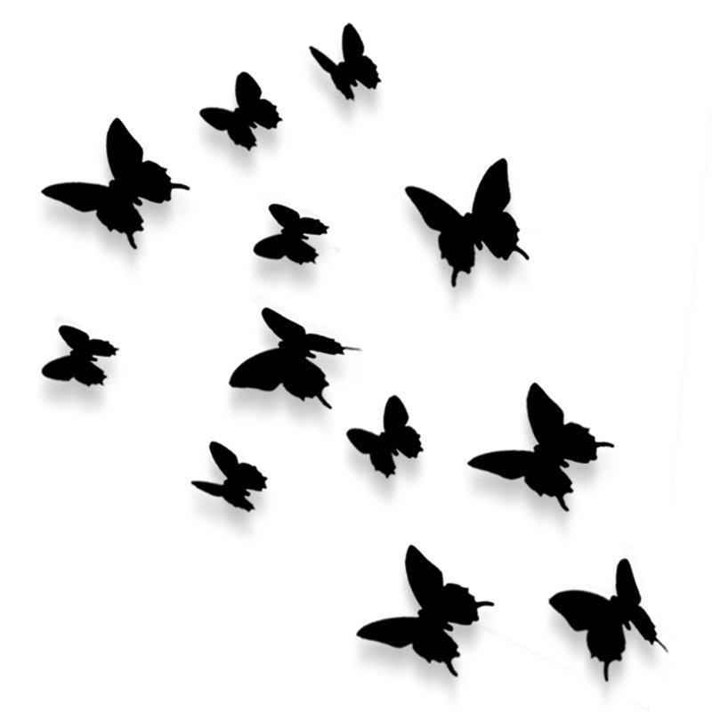 Non-Wall Damaging Wall Decal, Black, 1 Pack