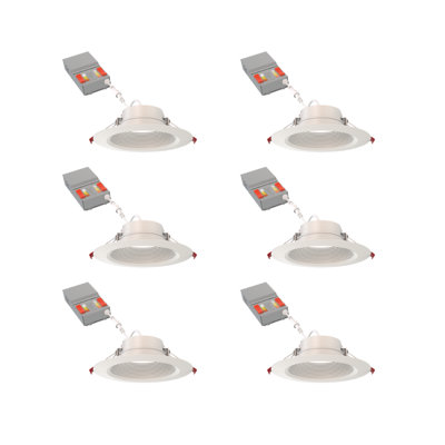 6'' Selectable Color Temperature 13 Watt Dimmable Air-Tight IC Rated LED Canless Recessed Lighting Kit