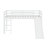 Low Loft Bed With Slide, Ladder, Safety Guardrails-1980673596