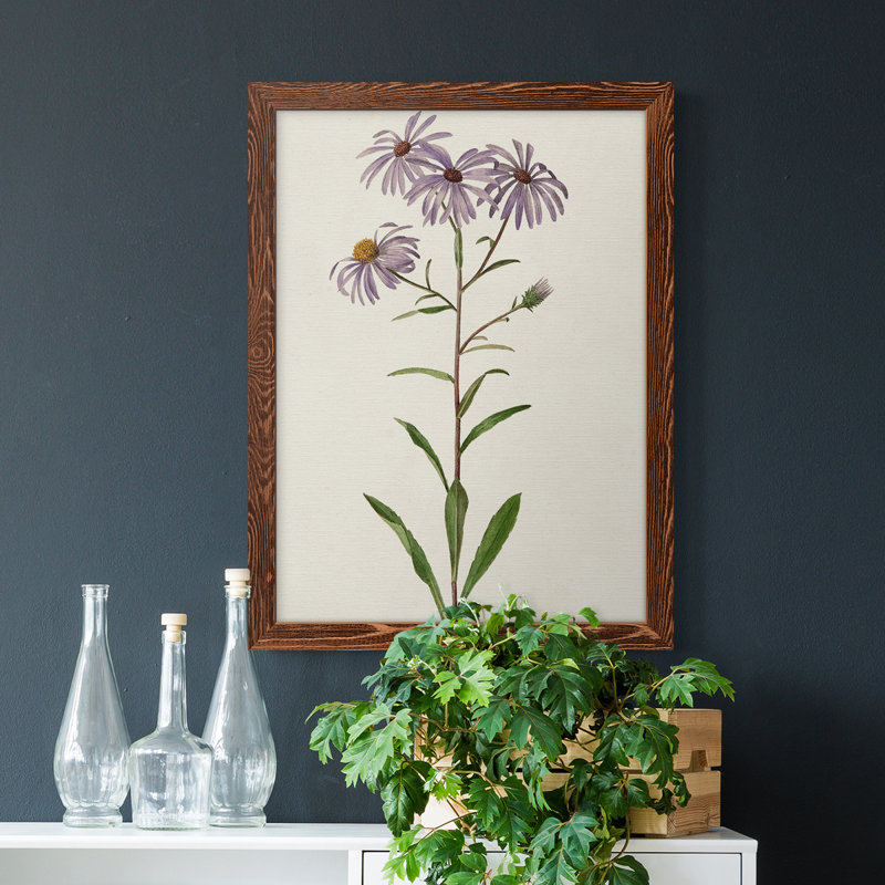 Mauve Garden Flowers III, toile encadrée de qualité supérieure - prête à être accrochée, H 24 po x l 20 po x P 1 po, Érable