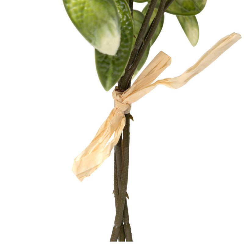 Satin Pothos Leaf Artificial Bundles - 13" - Green - Set Of 6