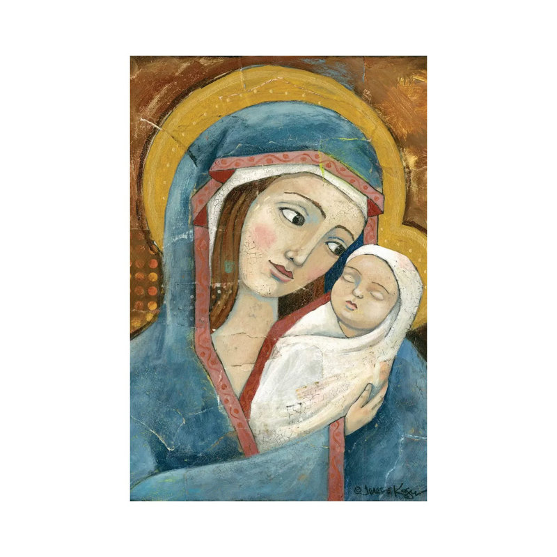 «Madonna & Child» par Teresa Kogut, reproduction d'art sur toile tendue, H 18 po x l 12 po x 1,5 po