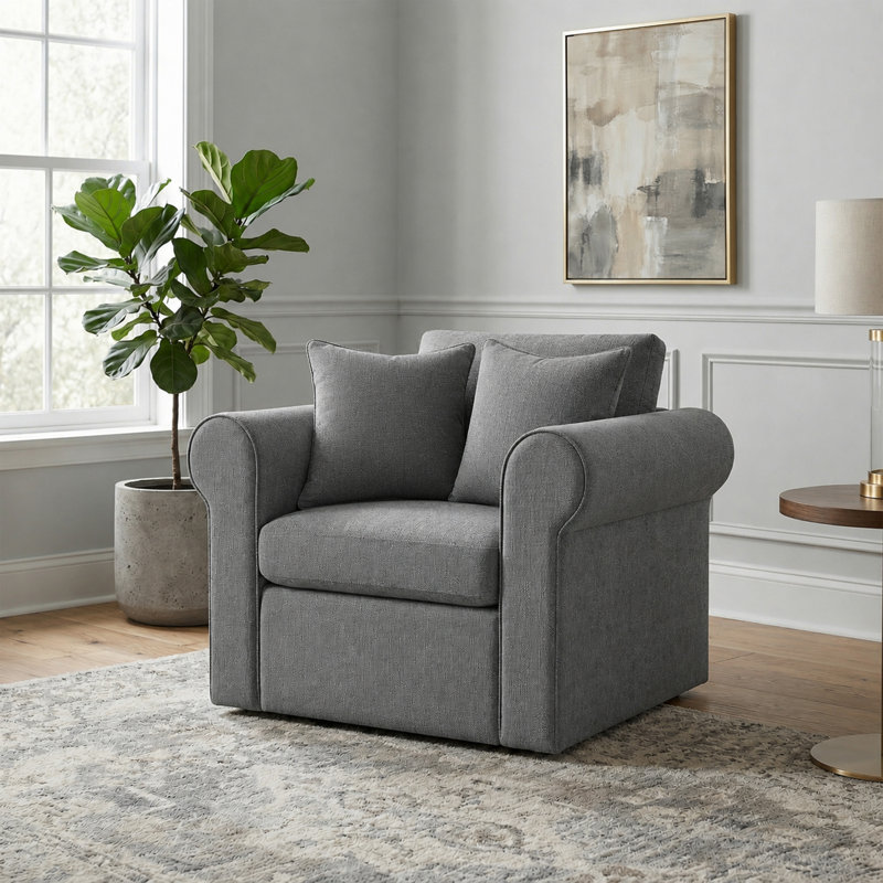 Lockheart Accent Chair Slope Arm, Smoke