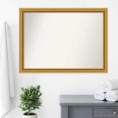 Miroir mural de salle de bain en bois doré 27,5 x 21,5 po Townhouse