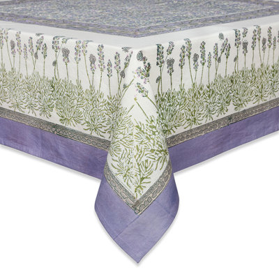 Zamora Purple/Green/Beige Tablecoth - Rectangular