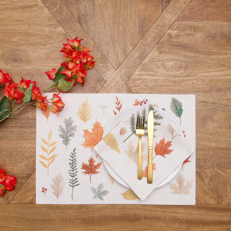 Ensemble de 6 napperons Autumn Leaves