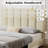 Cahlin Queen Storage Bed Frame Velvet Upholstered Platform Bed with 4 Storage Drawer, Adjustable Headboard and Wood Slat Support, Beige-856237690-856237688