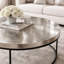 Set of 2 Silver Round Metal Coffee Tables