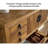 Rustic Solid Wood Console Table with 6 Drawers & Cabinet Storage