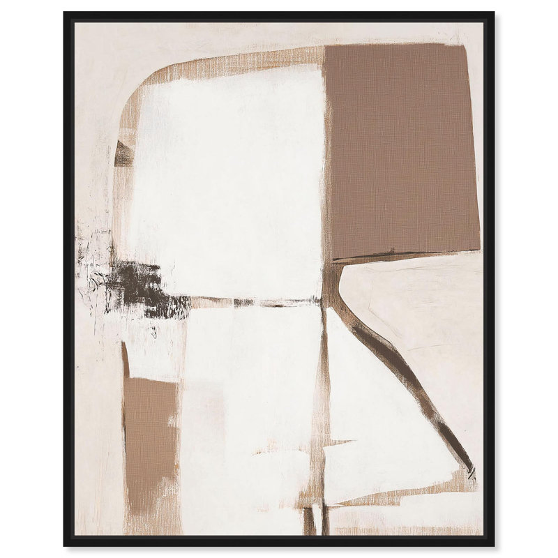 «State of Being I Brown Decor» par Art Remedy, H 30 po x l 36 po, Structure noire