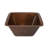 15" Square Under Counter Hammered Copper Bathroom Sink